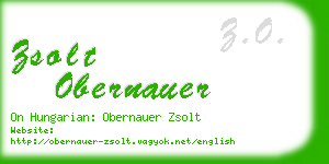 zsolt obernauer business card